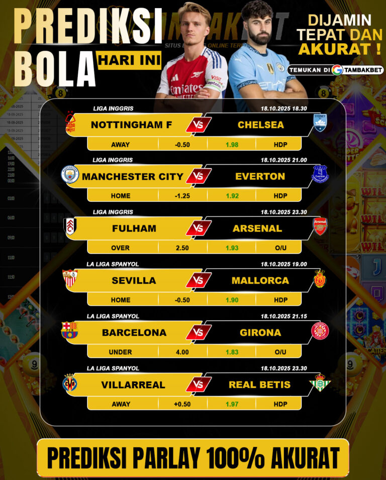 🏆 Prediksi Bola Hari Ini – Analisis Parlay 100% Akurat!