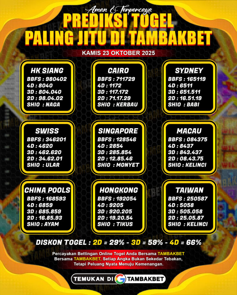 prediksi angka hari ini