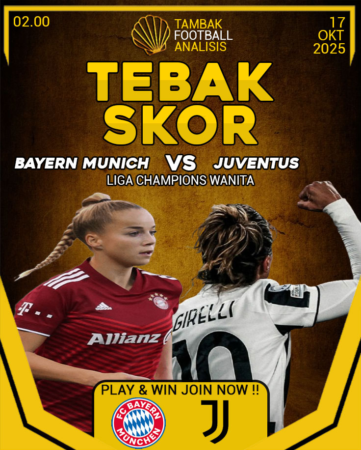 Tebak Skor Gacor TambakBet: Bayern Munich vs Juventus – Liga Champions Wanita 2025