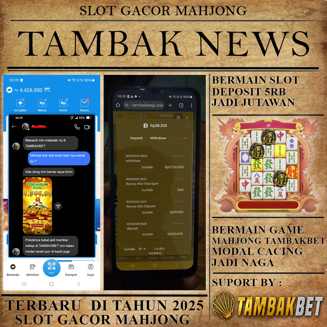 Update game populer 2025 menampilkan Mahjong sebagai game paling digemari! Mainkan di TambakBet, platform betting online terpercaya.
