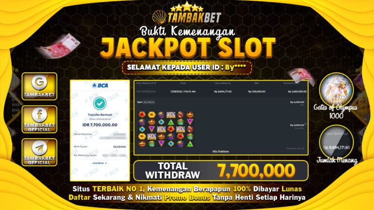 bukti jackpot member Tambakbet