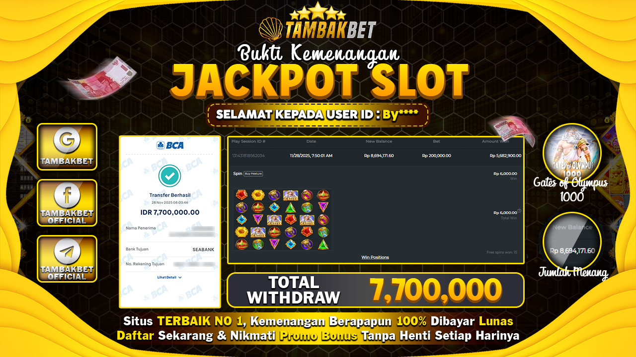 bukti jackpot member Tambakbet