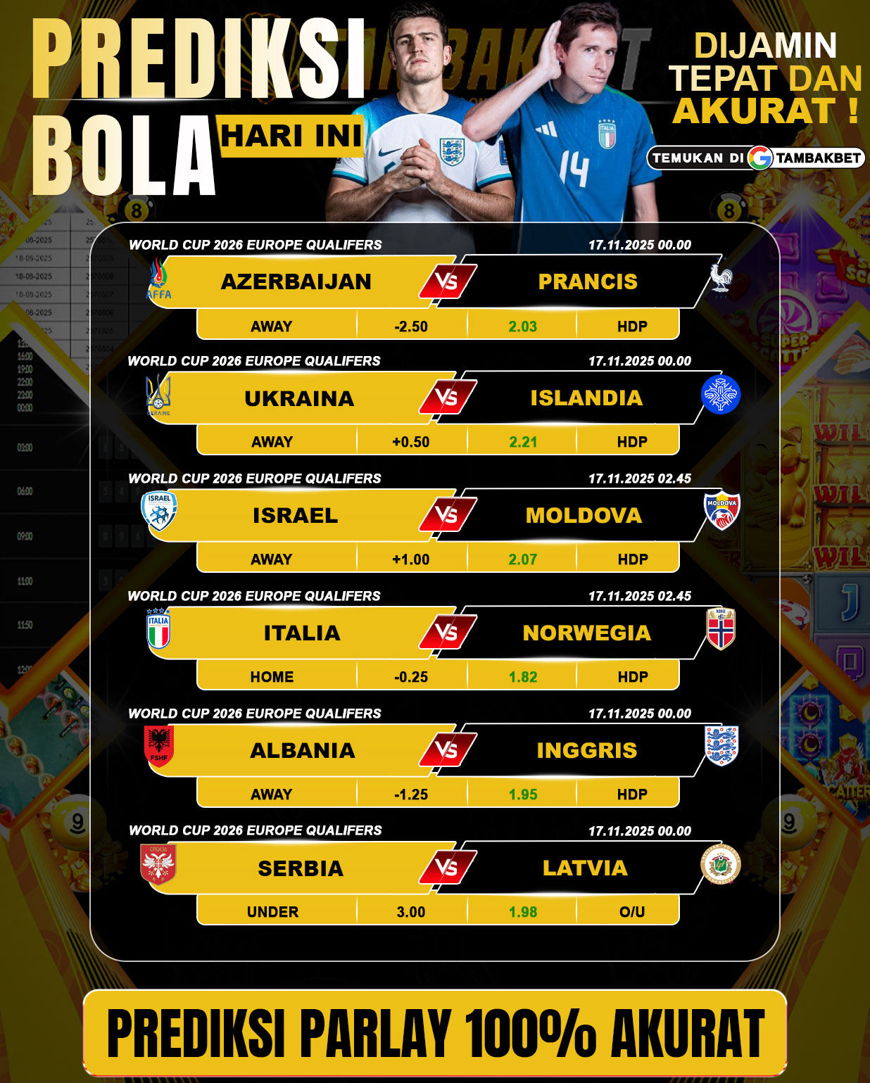 Prediksi pertandingan malam