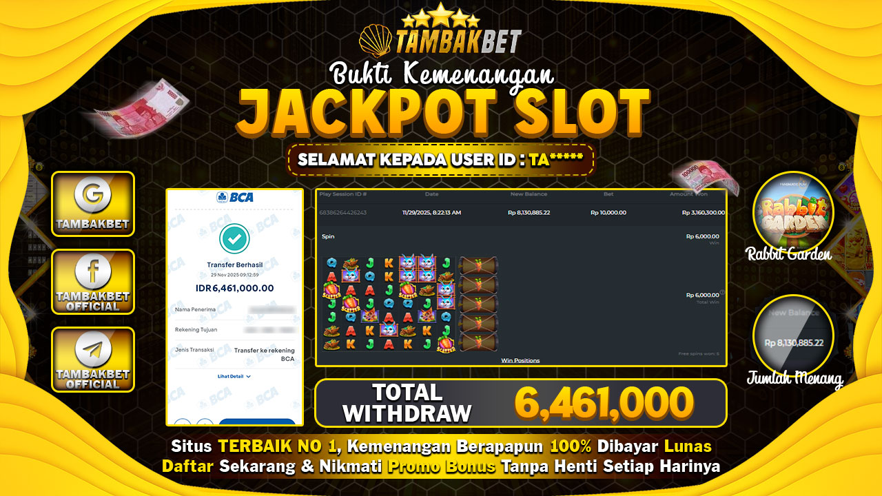 bukti jackpot 6 juta tambakbet