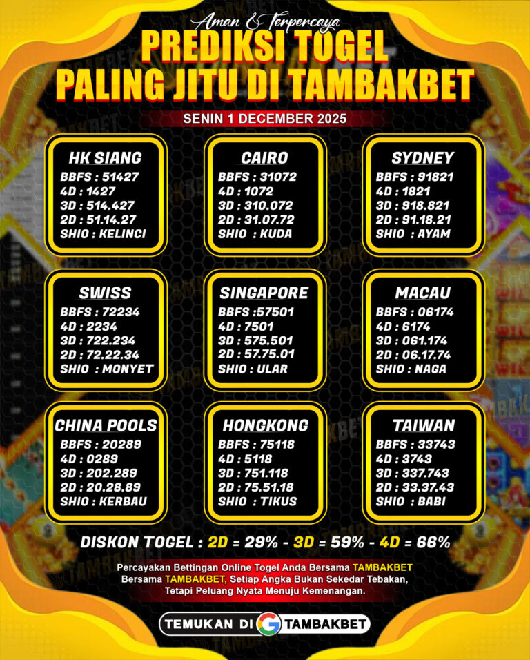 prediksi togel Tambakbet