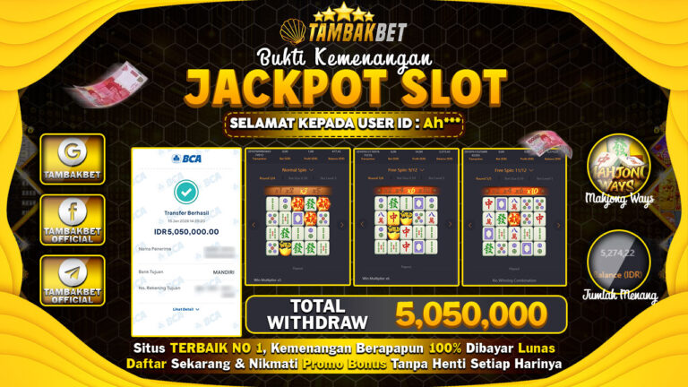bukti jackpot ketua abeng tambakbet