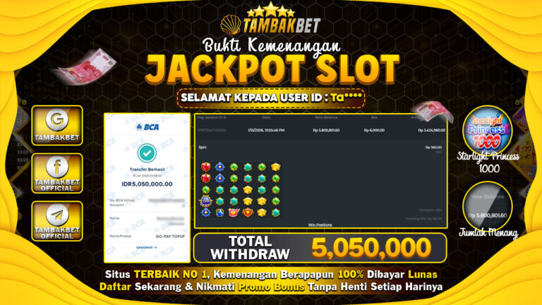 Bukti Jackpot Tambakbet
