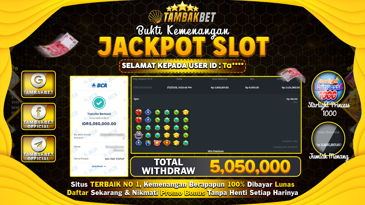 Bukti Jackpot Tambakbet