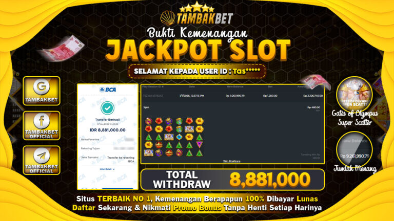 Bukti Jackpot Hari Ini