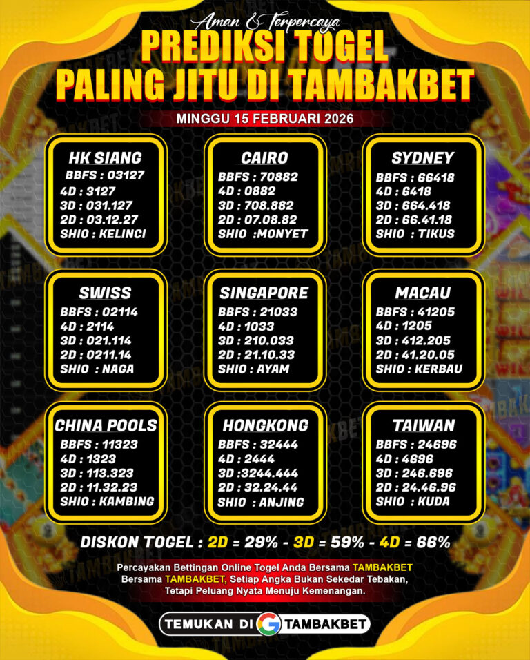 prediksi angka togel terupdate TAMBAKBET