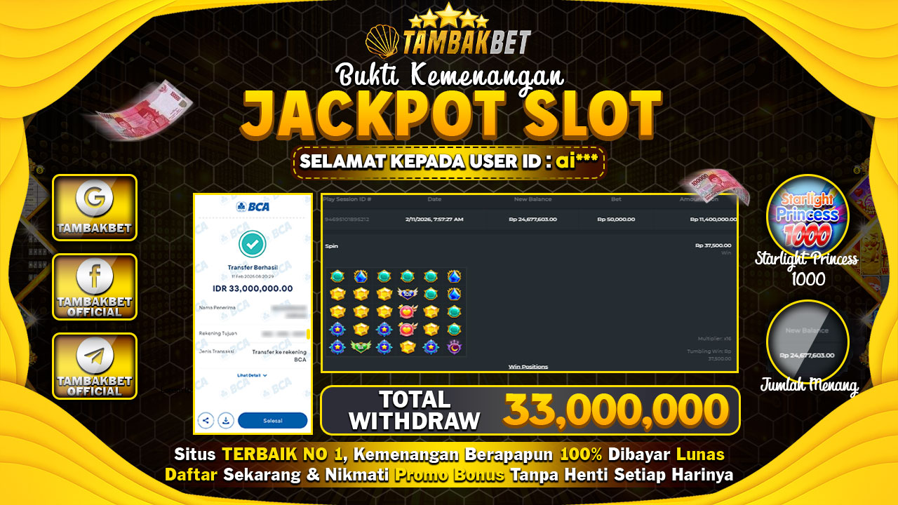bukti jackpot tambakbet