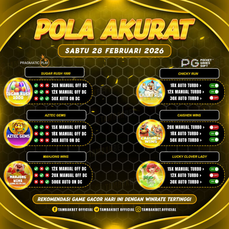 pola akurat tambakbet hari ini TAMBKEBT