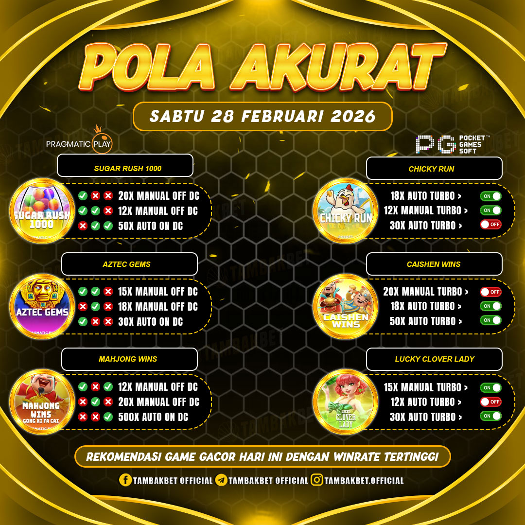pola akurat tambakbet hari ini TAMBKEBT
