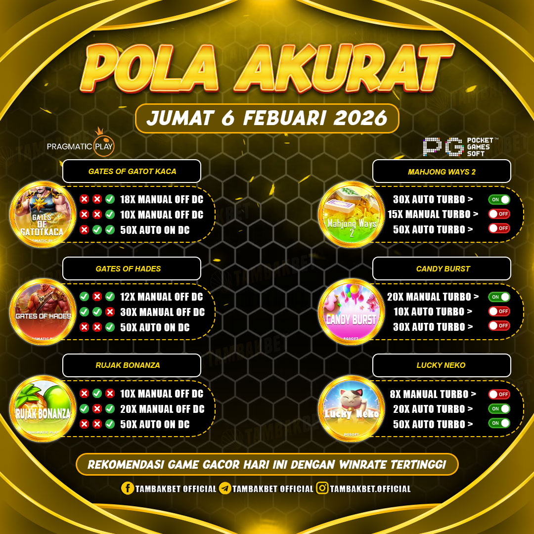 pola paling tergacor tambakbakbet hari ini TAMBAKBET
