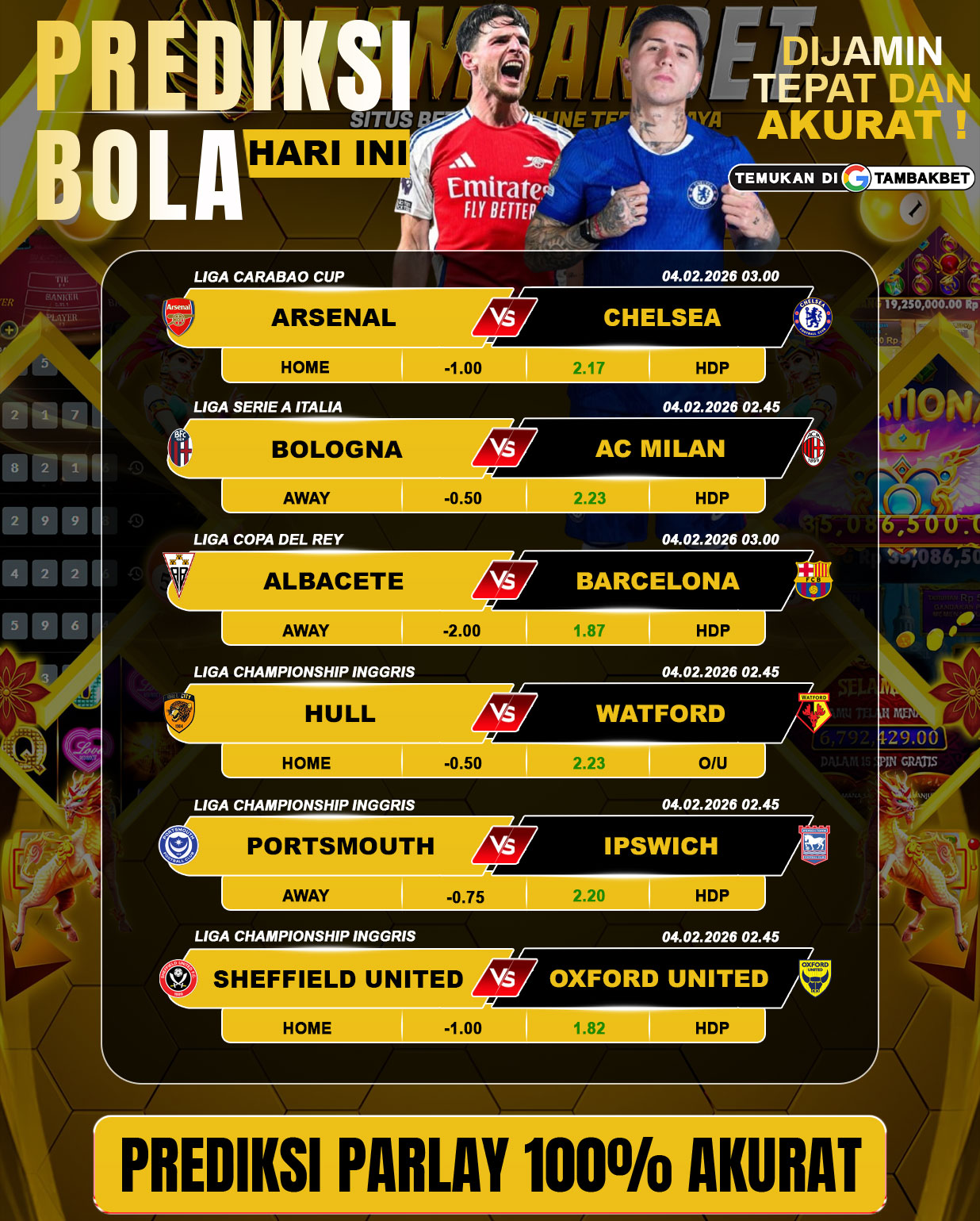 prediksi parlay paling terjamin TAMBAKBET