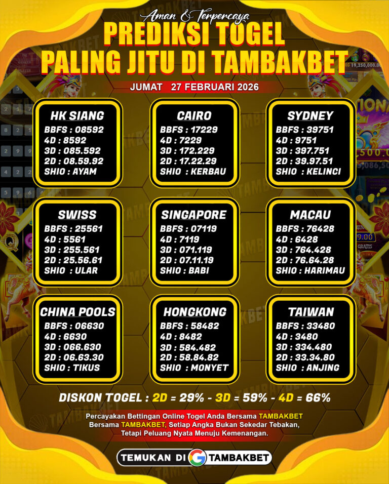 prediksi angka togel paling akurat tambakbet