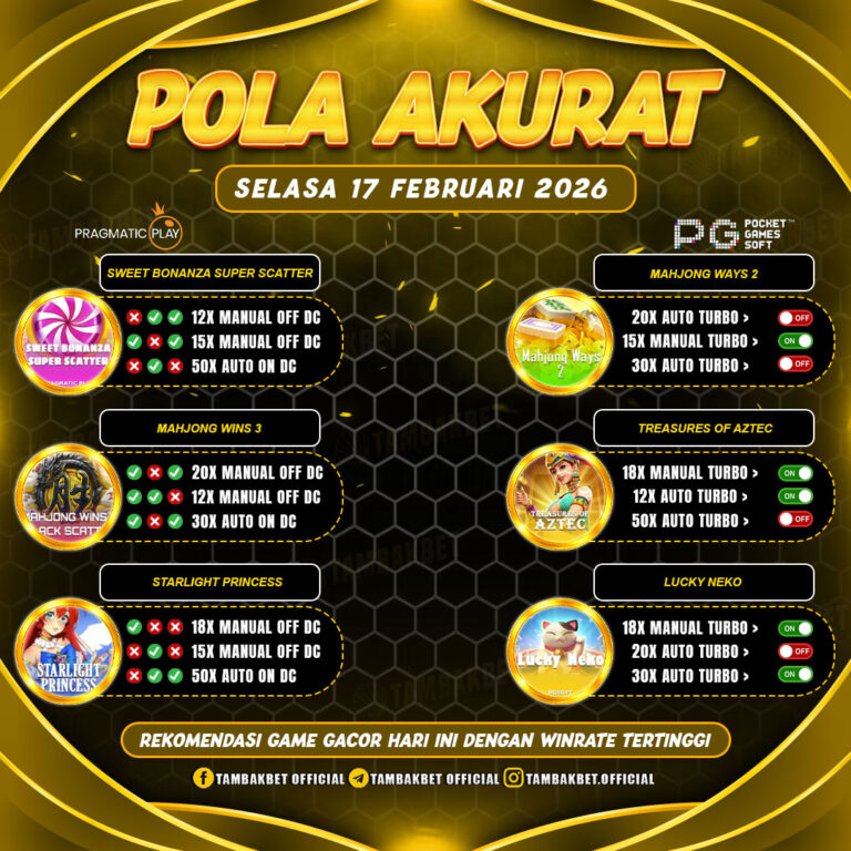 pola akurat tambakbet hari ini TAMBAKBET