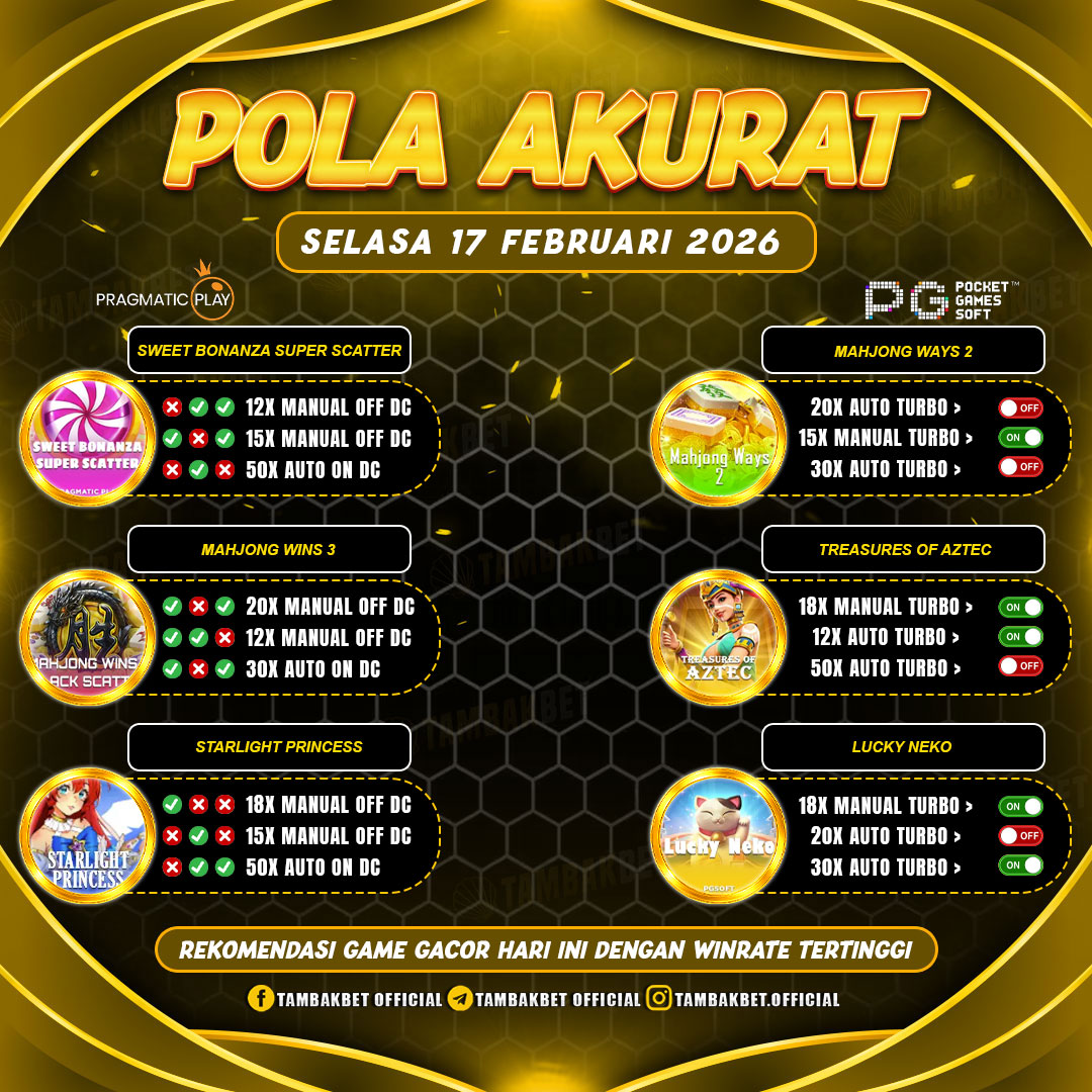 pola akurat tambakbet hari ini TAMBAKBET