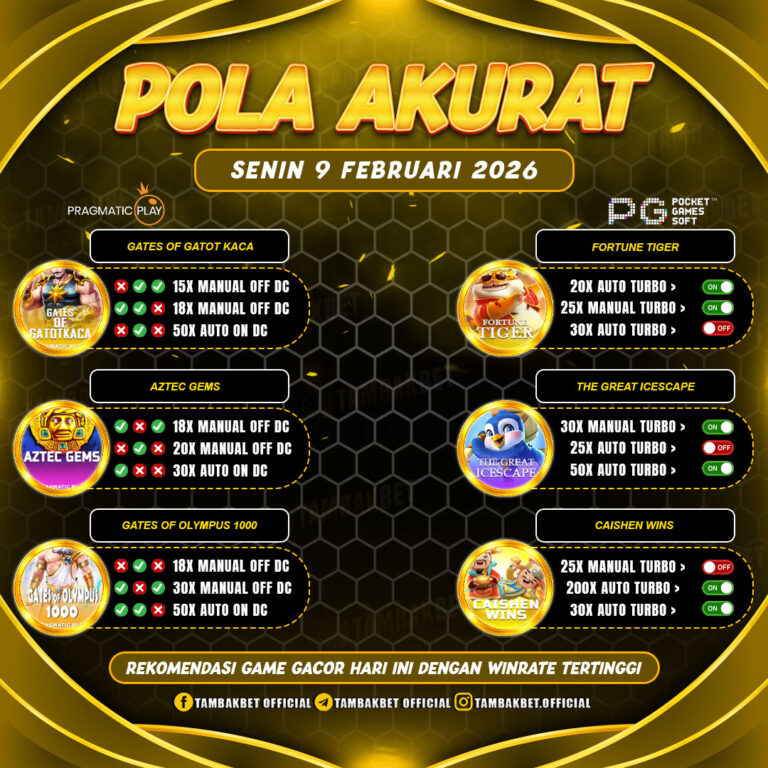 pola akurat tambakbet hari ini TAMBAKBET