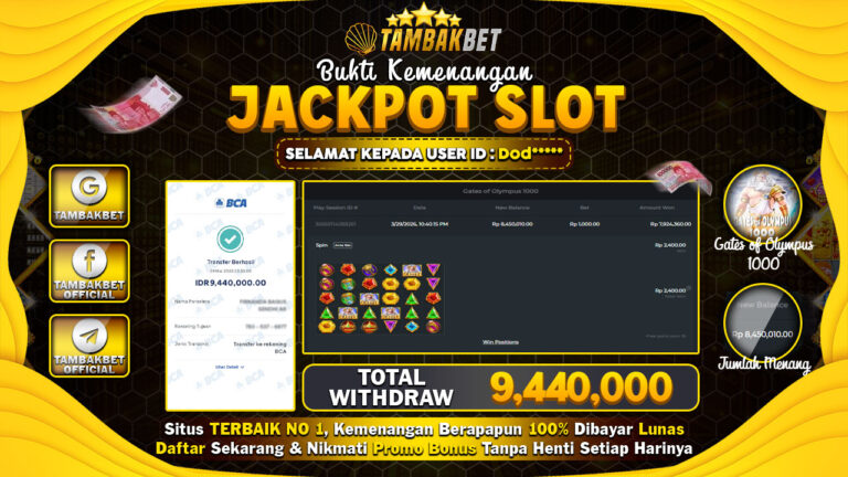 bukti kemenangan tambakbet terupdate hari ini
