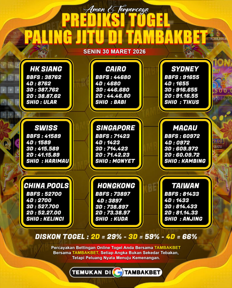 prediksi togel paling jitu di tambakbet