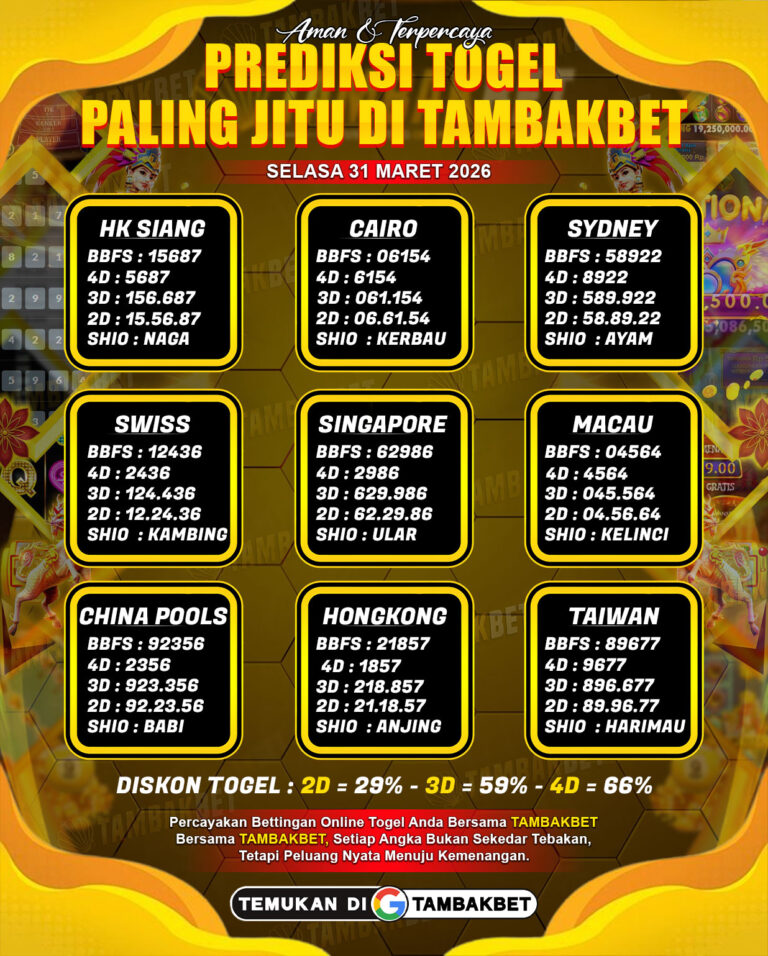 prediksi togel paling jitu di tambakbet