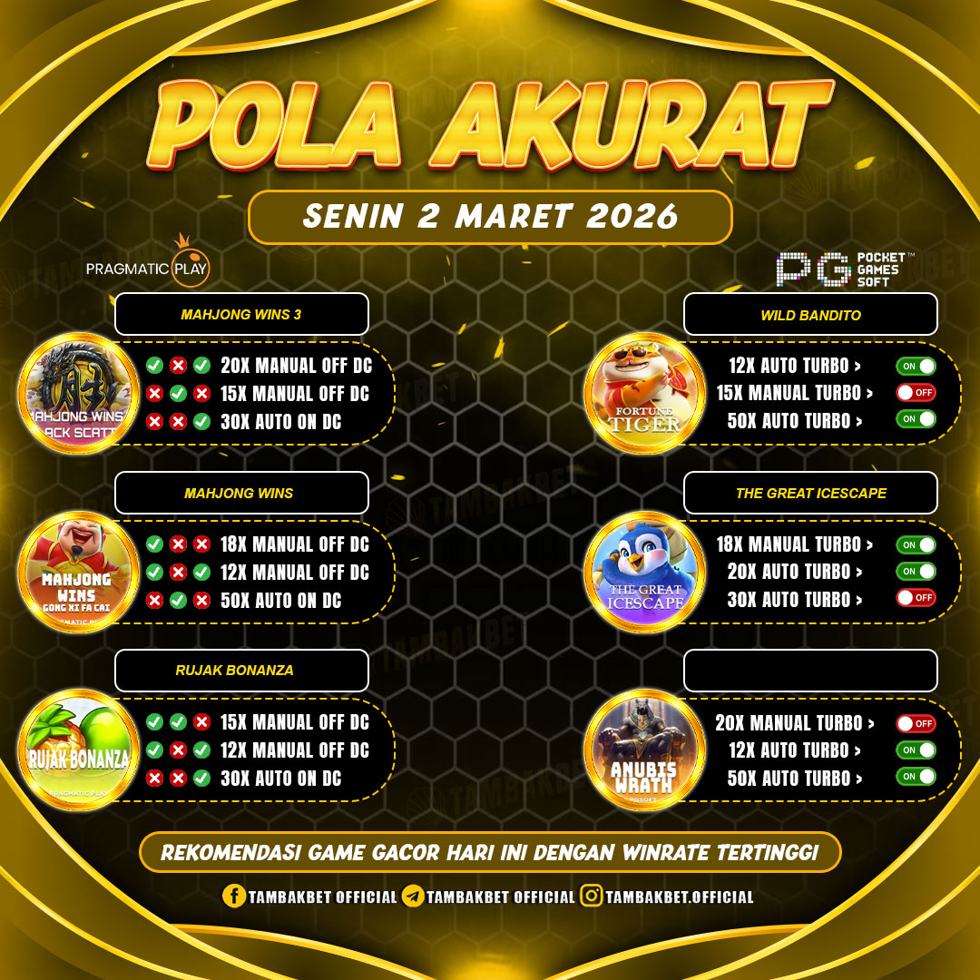 Pola akurat tambakbet hari ini banyak pecahan